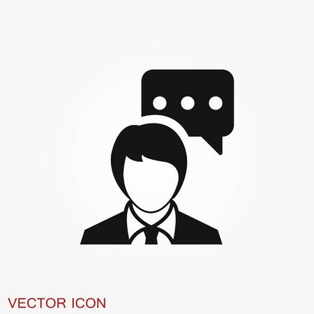 Talking icon. Dialogue,contact, conversational symbol isolated on background.のイラスト素材