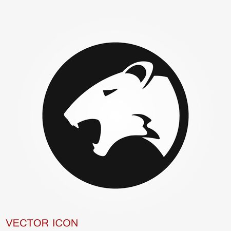 Tiger icon, symbol isolated on background.のイラスト素材