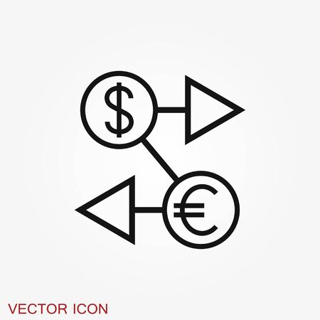Transfer icon. Money symbol isolated on background.のイラスト素材