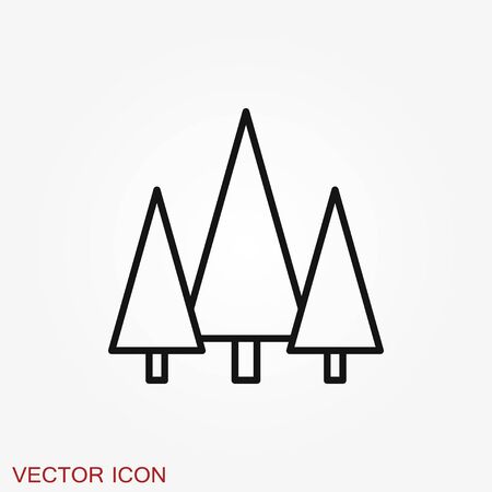 Trees icon, tree symbol isolated on background.のイラスト素材