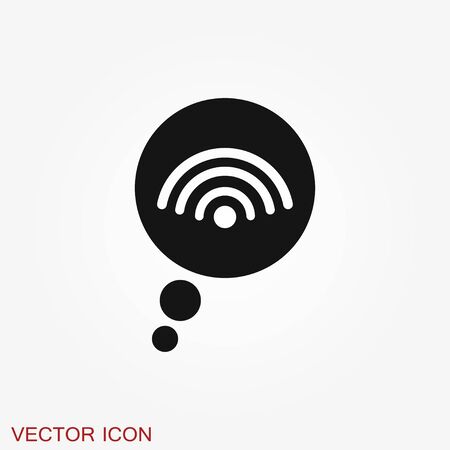 Wifi icon. Computer and network connections symbol isolated on background.のイラスト素材