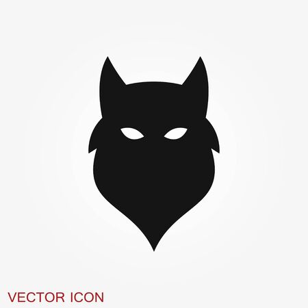 Wolf icon. Animal symbol isolated on background.のイラスト素材