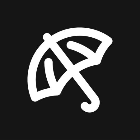 Umbrella Vector icon. Weather symbol isolated on background.のイラスト素材