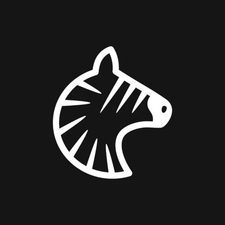 Abstract zebra pattern icon isolated on backgroundのイラスト素材