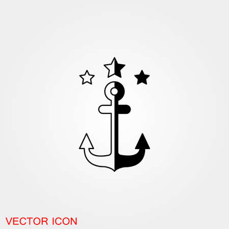 Anchor icon. Anchored flat vector icon for appsのイラスト素材