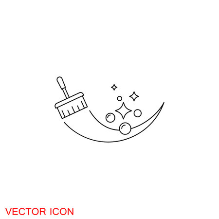 Cleaning icon. Industrial Cleaning Services Risky Cleaner Jobのイラスト素材
