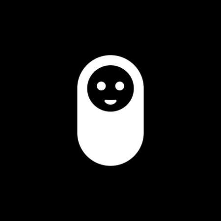 Baby changing diapers flat icon sign. vectorのイラスト素材