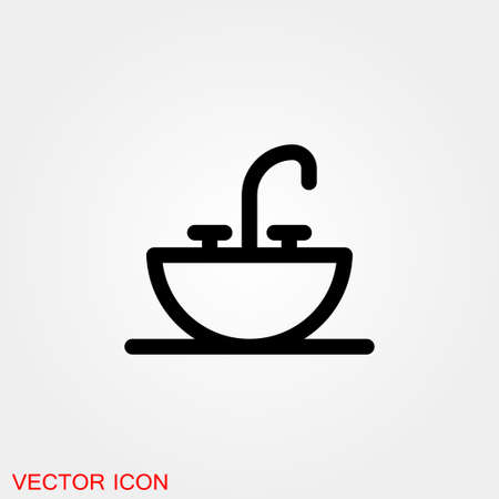 Vector bathroom icon. Premium quality graphic design. Modern signsのイラスト素材