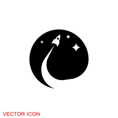 Space icon in flat style. Vector sign illustration.のイラスト素材