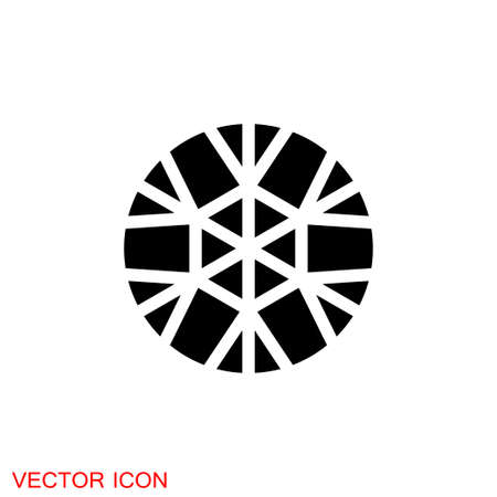 Cold icon. Snowflake sign icon. Air conditioning symbol.のイラスト素材
