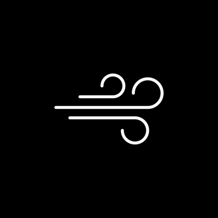 Air icon, symbol of wind energy. Vector illustrationのイラスト素材