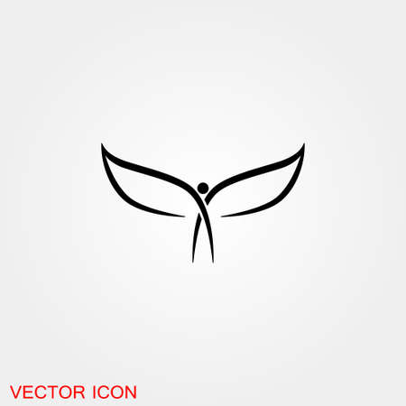 Angel icon. Christmas Angel isolated on backgroundのイラスト素材
