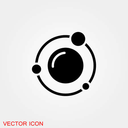 Atom icon, black science fiction atomのイラスト素材