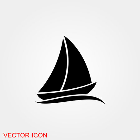 Boat icon. Ships transportation vector signのイラスト素材
