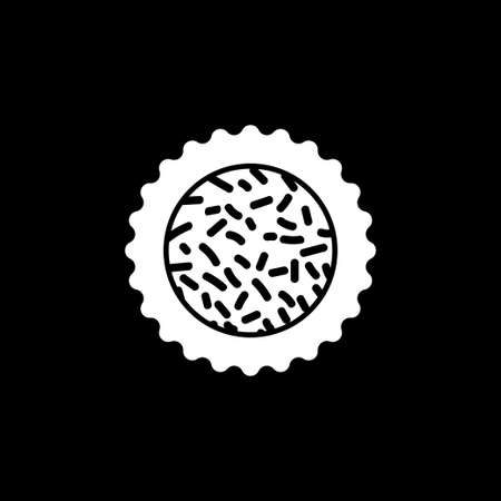 Brigadeiro icon vector. Brazilian sweet brigadierのイラスト素材