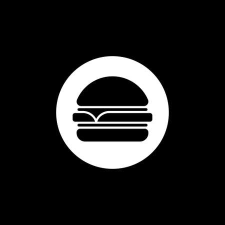 Burger icon, flat design Hamburger web icon.のイラスト素材