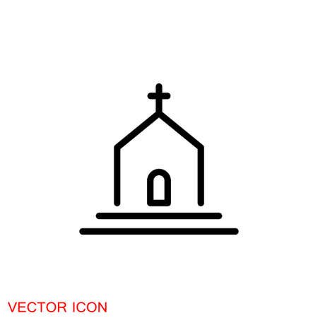 Church vector icons of religious christianity signsのイラスト素材