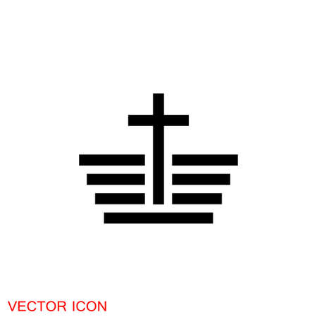 Church vector icons of religious christianity signsのイラスト素材