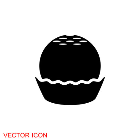Brigadeiro icon vector. Brazilian sweet brigadierのイラスト素材