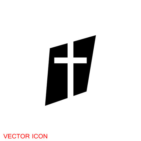 Church vector icons of religious christianity signsのイラスト素材