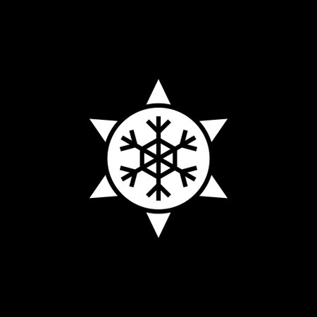 Cold icon. Snowflake sign icon. Air conditioning symbol.のイラスト素材