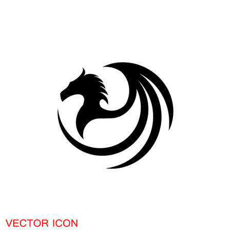 Dragon icon, Dragon logo vector design template, dragonのイラスト素材