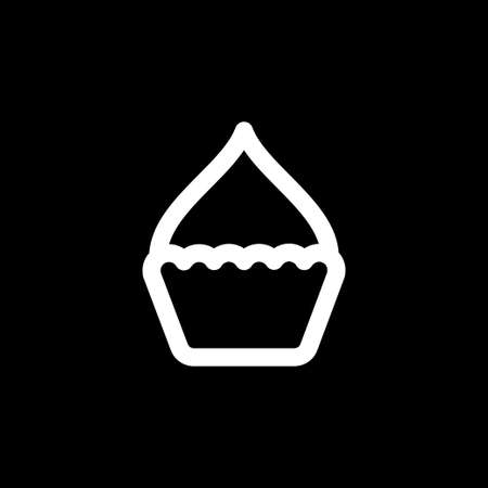 Cupcake icon. Cupcake shop logo template.のイラスト素材