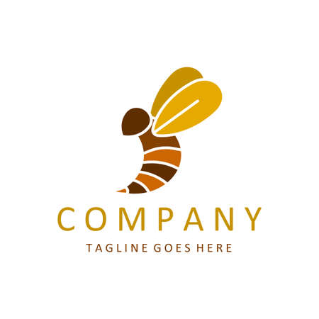 Honey Bee Logo Template. Vector animal logoのイラスト素材