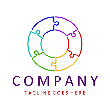 Puzzle  Abstract Symbol Icon.grouped for easy editing.のイラスト素材