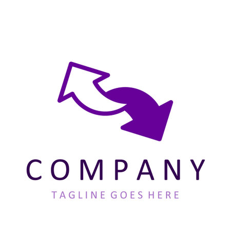 Arrow logo. Abstract shape logo for company nameのイラスト素材