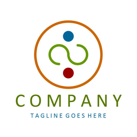 Abstract balance vector logo design template.のイラスト素材