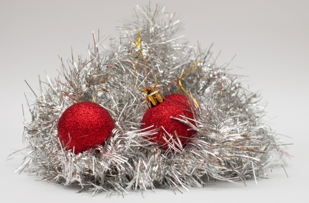 Christmas ball isolated on white backgroundの写真素材