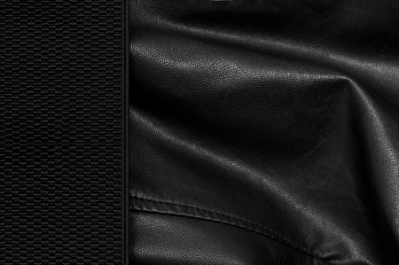 black leather background with marginの写真素材