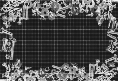 screw and bolts backgraund with space for textの写真素材