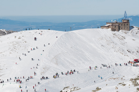 Kasprowy Mountain ski resort (Tatra Mountains, Zakopane, Poland)の写真素材