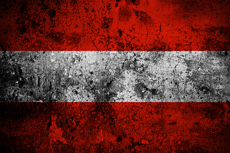 grunge flag of Austria with capital in Viennaの写真素材