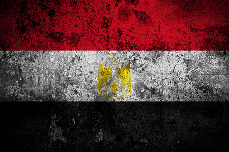 grunge flag of Egypt with capital in Cairoの写真素材