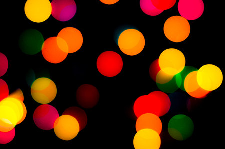 Abstract circular bokeh background of Christmaslight