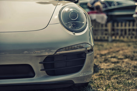 Sleza, Poland, August 15, 2015: Close up on Porsche 911 carrera s car on Motorclassic show on August 15, 2015 in the Polandのeditorial素材