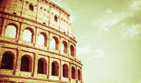 vintage Colosseum in Rome, Italyの写真素材