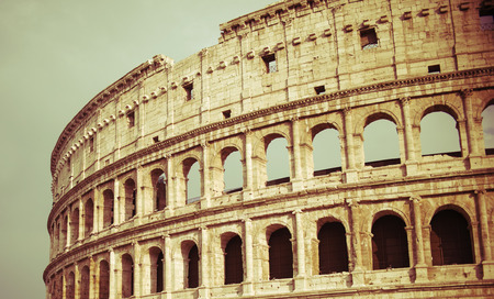 vintage Colosseum in Rome, Italyの写真素材
