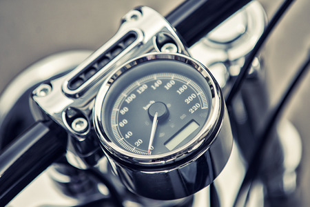 Color detail with the speedometer of a motorcycle.の写真素材