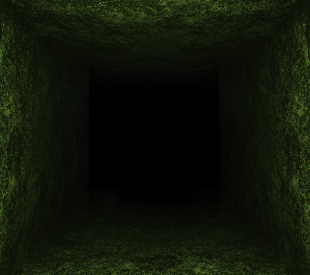 dark yellow green hole. black backgroundの写真素材