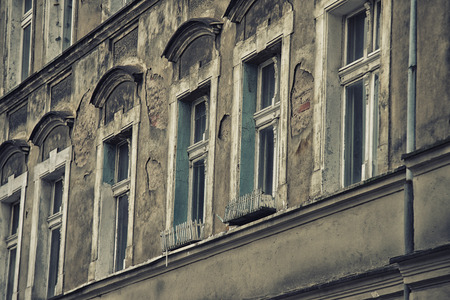 The Wall of ruinous buildingの写真素材