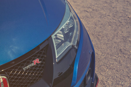 Wroclaw, Poland, May 28, 2016 close up on Honda Civic Type R light on Motoshow on May 28, 2016 in Polandのeditorial素材