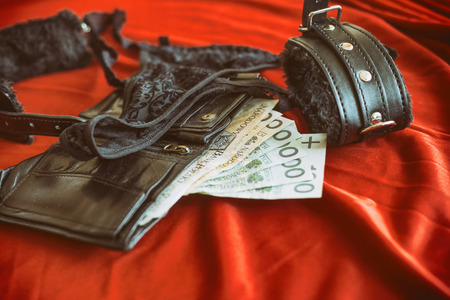 concept of Sex tourism, bdsm or prostitute themeの写真素材