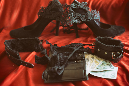 concept of Sex tourism, bdsm or prostitute themeの写真素材