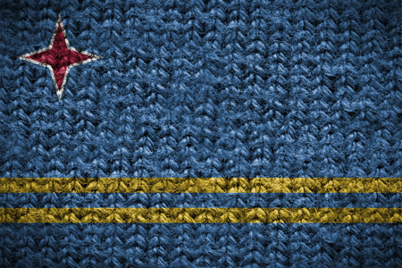 cotton background with blending  Aruba flagの写真素材