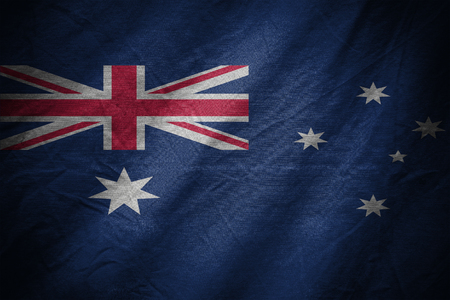 dark textile background or texture with blending  Australia flagの写真素材