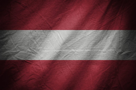 dark textile background or texture with blending  Austria flagの写真素材